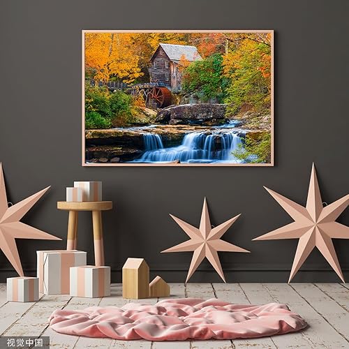 Miniatura 5 de Rompecabezas para adultos, paquete de 3 1000 piezas para adultos, Glade Creek Grist Mill durante el otoño y Blue Ridge Parkway Linn Cove Viaduct &