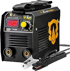 Máquina De Solda Inversora Eletrica Portatil Mma Tig Eletrodo Com Visor Digital 120a If150d The Black Tools 220v