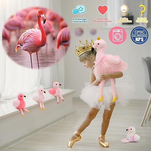 Vista 124 de MorisMos - Animales de peluche de lagarto, mamá camaleón gigante de 27 pulgadas con 4 lagartos bebés, juguetes para niños y niñas, mamá iguana