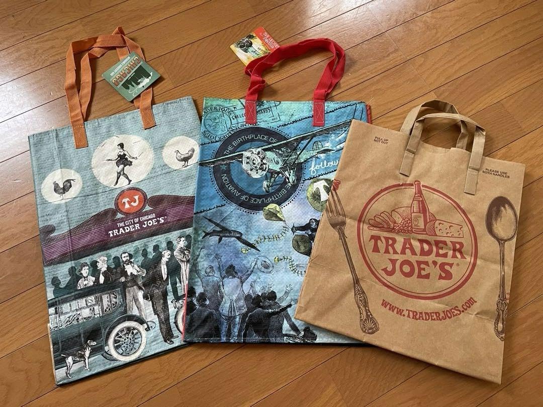 TRADER JOE'S 大きな紙袋 2個セット Trader Joe'sの紙袋で、ミニギフトバッグ作りました : うさ三郎