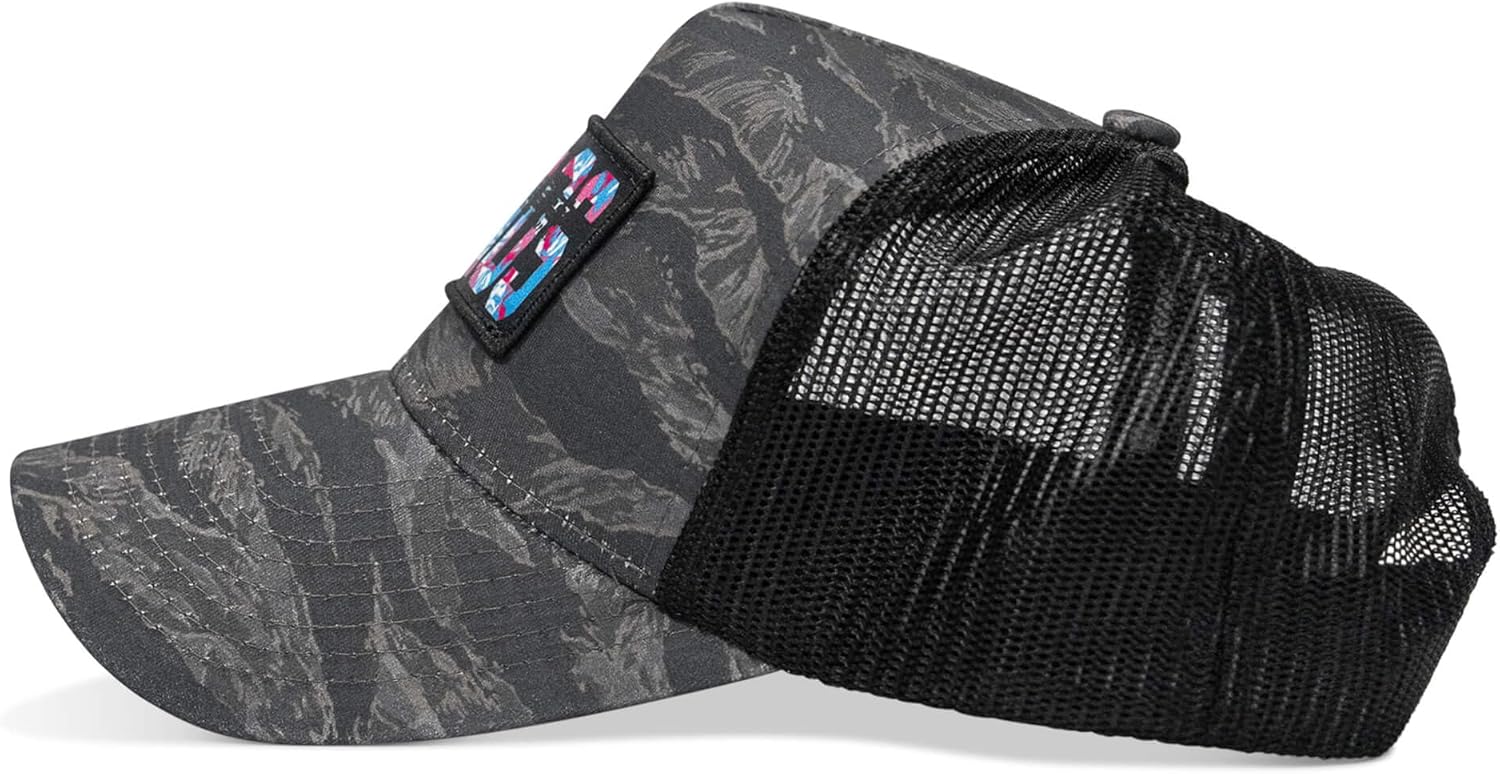 Combat Iron 5 Panel Breacher Snapback Hat | Mid Profile Trucker Cap with Mesh Back, Moisture-Wicking Sweatband - Image 5