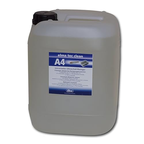 Elmasonic 800 0131 Elma TEC Clean A4 Limpiador ultrasónico universal y desengrasante - Potente líquido de limpieza concentrado para uso industrial