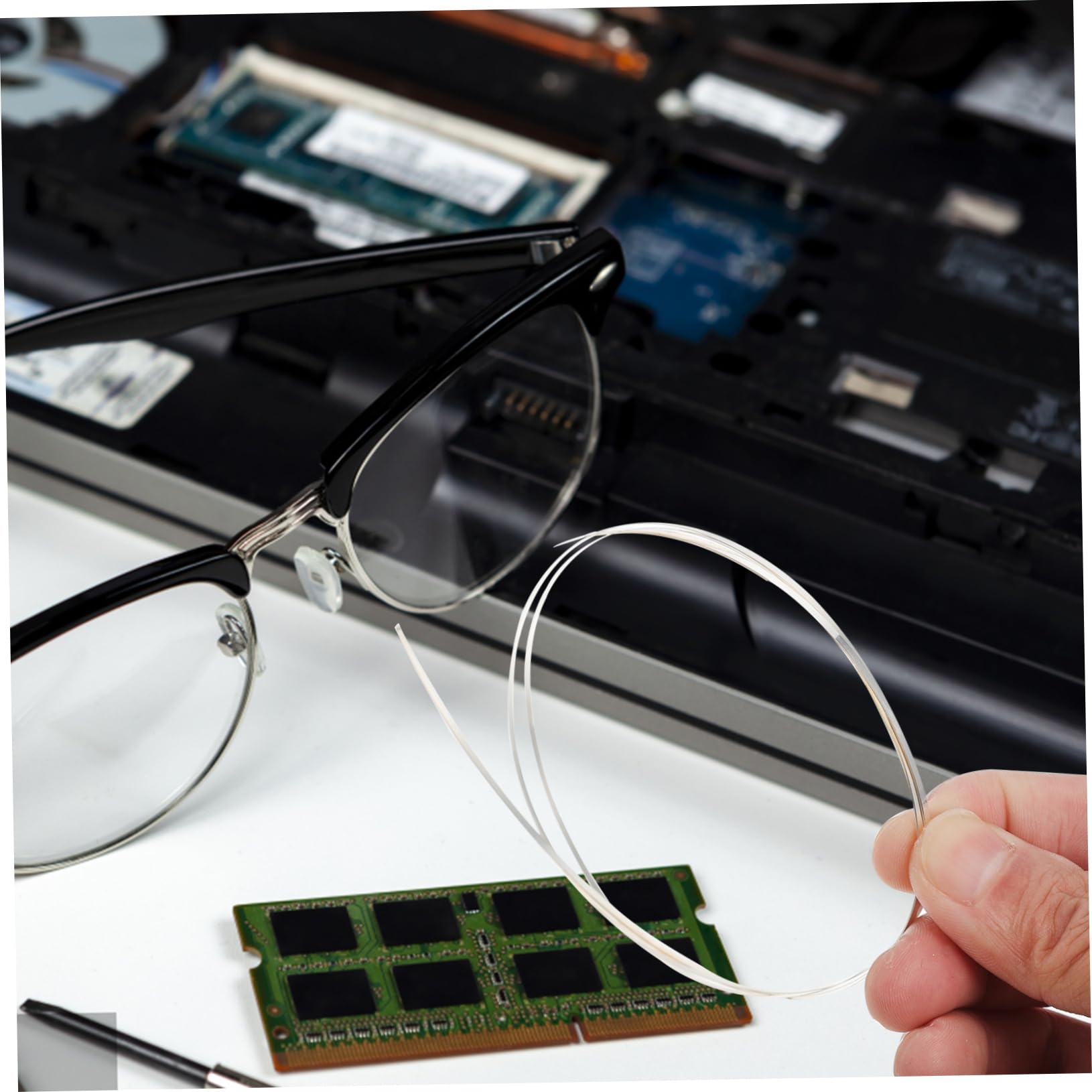 ARTIBETTER Professional Grade 2pcs Silver Welding Wire Repairing Welding Bar for Glasses Easy to Use Full Smooth Welding