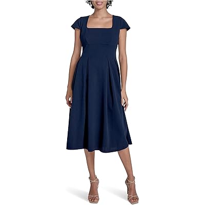 Платье Calvin Klein Square Neck Pleated Aline