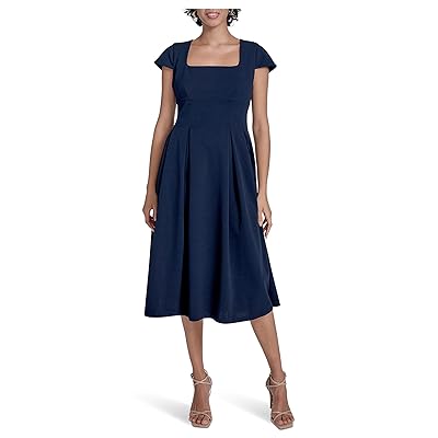 Calvin Klein Square Neck Pleated Aline Women