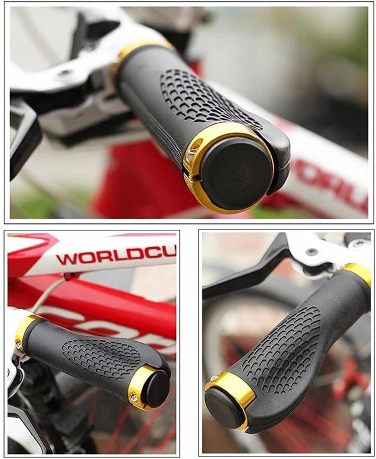Cycling Bike Handlebar Tape Road Bike Foam Grip Bike Tape，Bike Handlebar Grips Bicycle Grips，Bike Cycle Handlebar Grips，Handlebar 1 Pair Bike Handlebar Grips, Double Lock Cycling Bicycle Grips for Non