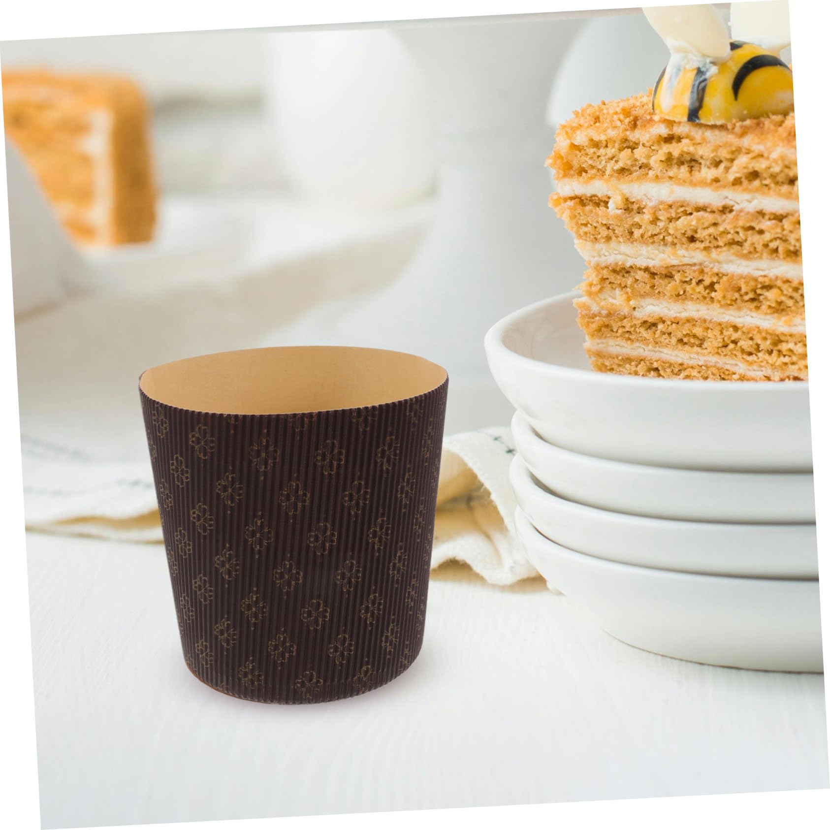 25 Piezas de Capacillos de Papel para Cupcakes Marrón, Molde para Hornear Revestimiento para Pastel, Fácil de Usar y Práctico para Repostería en Casa y Panaderías