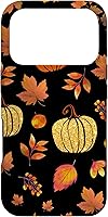 Vista 30 de Fall Leaves and Pumpkins Pattern Halloween Autumn Case for iPhone 17