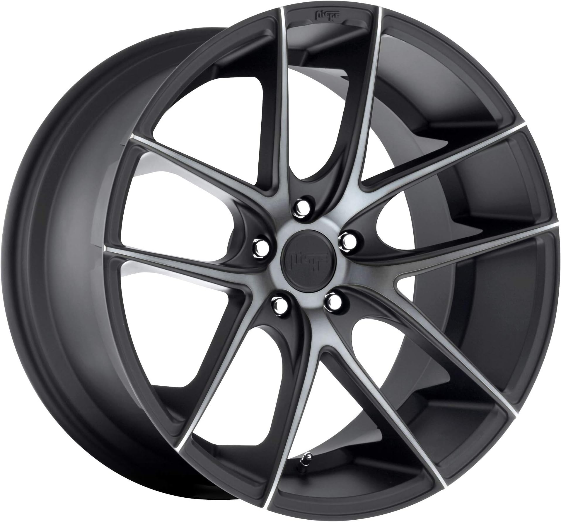 Niche Targa 19 Black Flake Wheel / Rim 5x130 with a 45mm Offset and a 71.6 Hub Bore. Partnumber M130199530+45