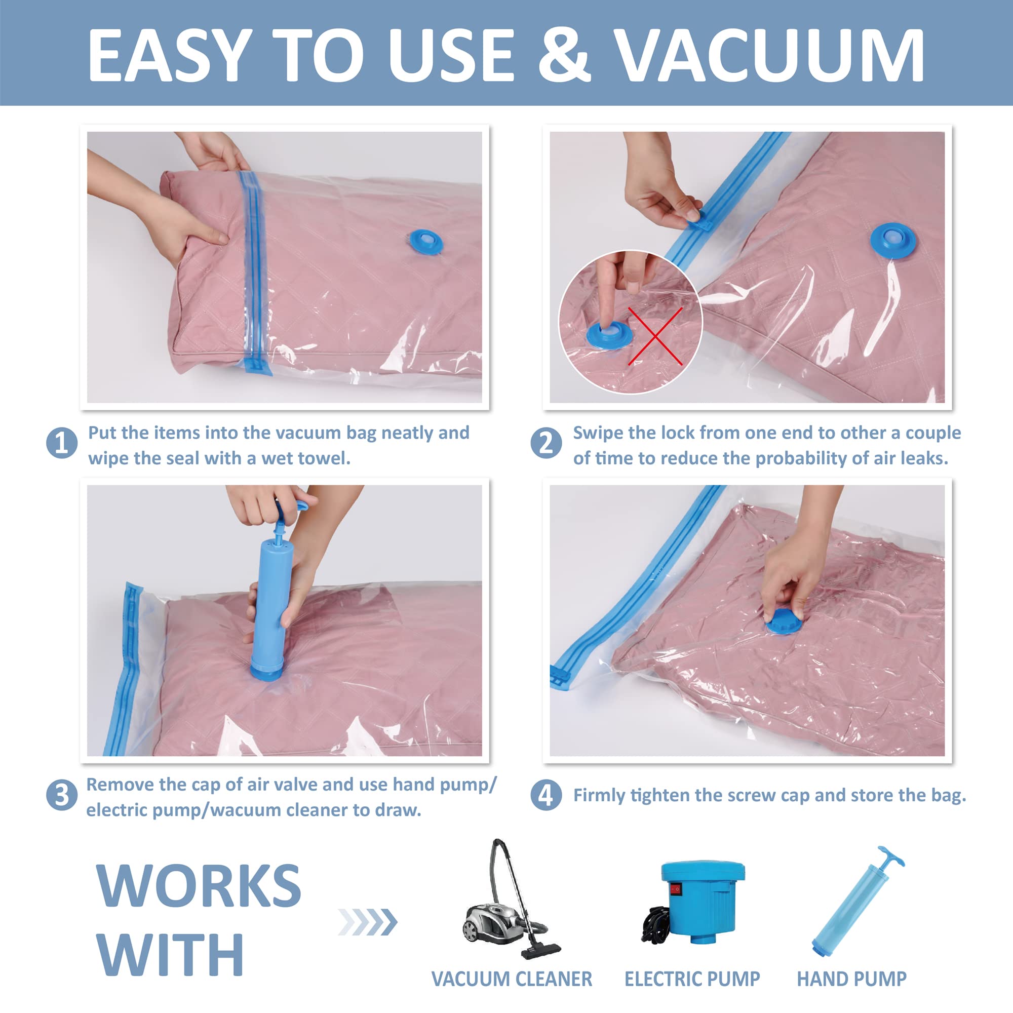 Benson Vacuüm Opbergzakken 6 stuks met pomp kopen? - 2Cheap