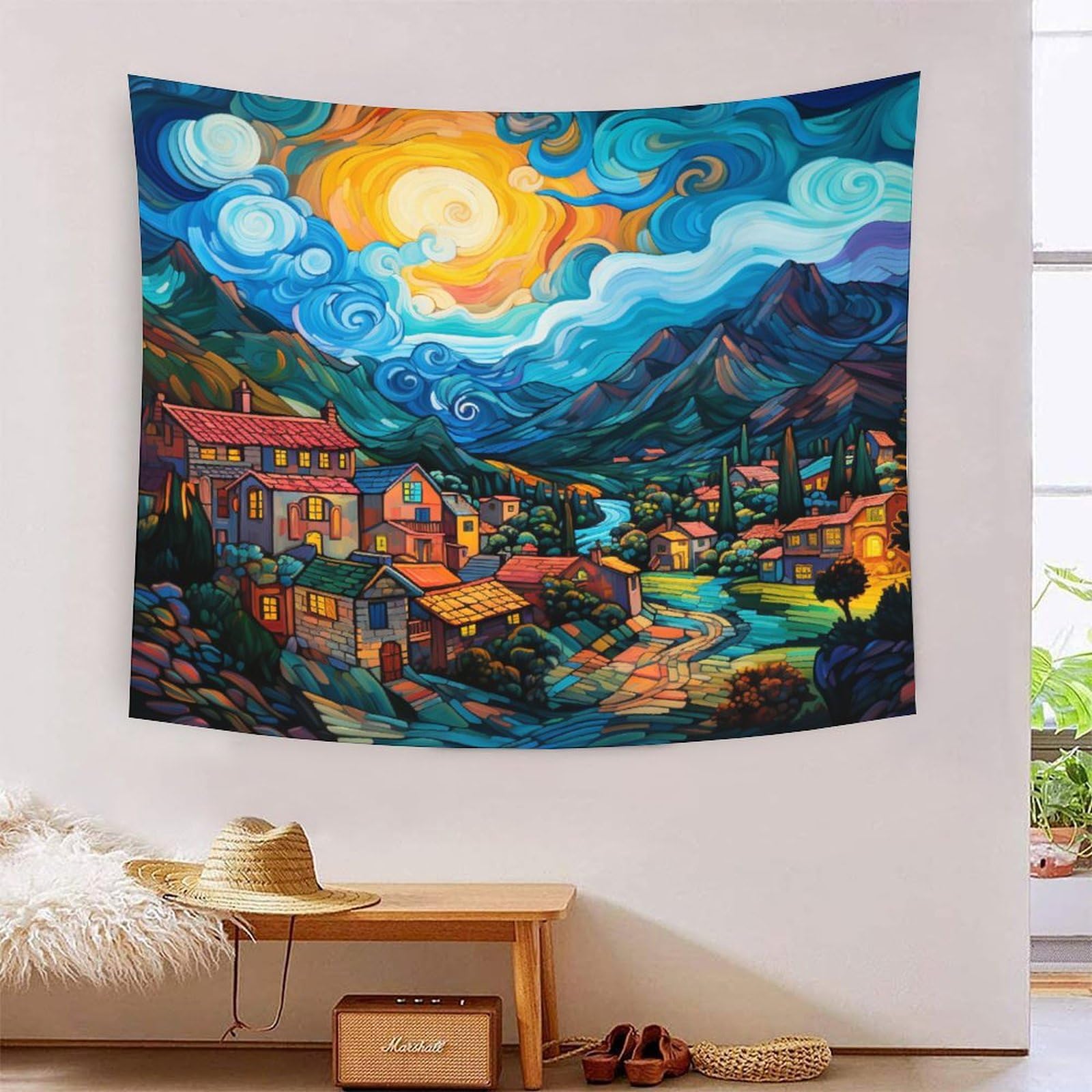 Tenture Murale Imprimé Husky 3D - 150x200cm, Polyester Doux, Décoration Chambre Ou Salon, Avec Accessoires De Fixation