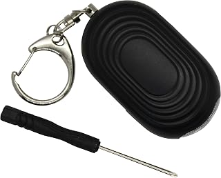 Easy-to-Use Personal Alarm, 1-Pack 130dB Security Alarm Keychain with 2 Bright LED Lights, Panic Button & Pull Pin, Mini Screwdriver & Batteries. Emergency Safety Siren for Women, Elderly, Students.