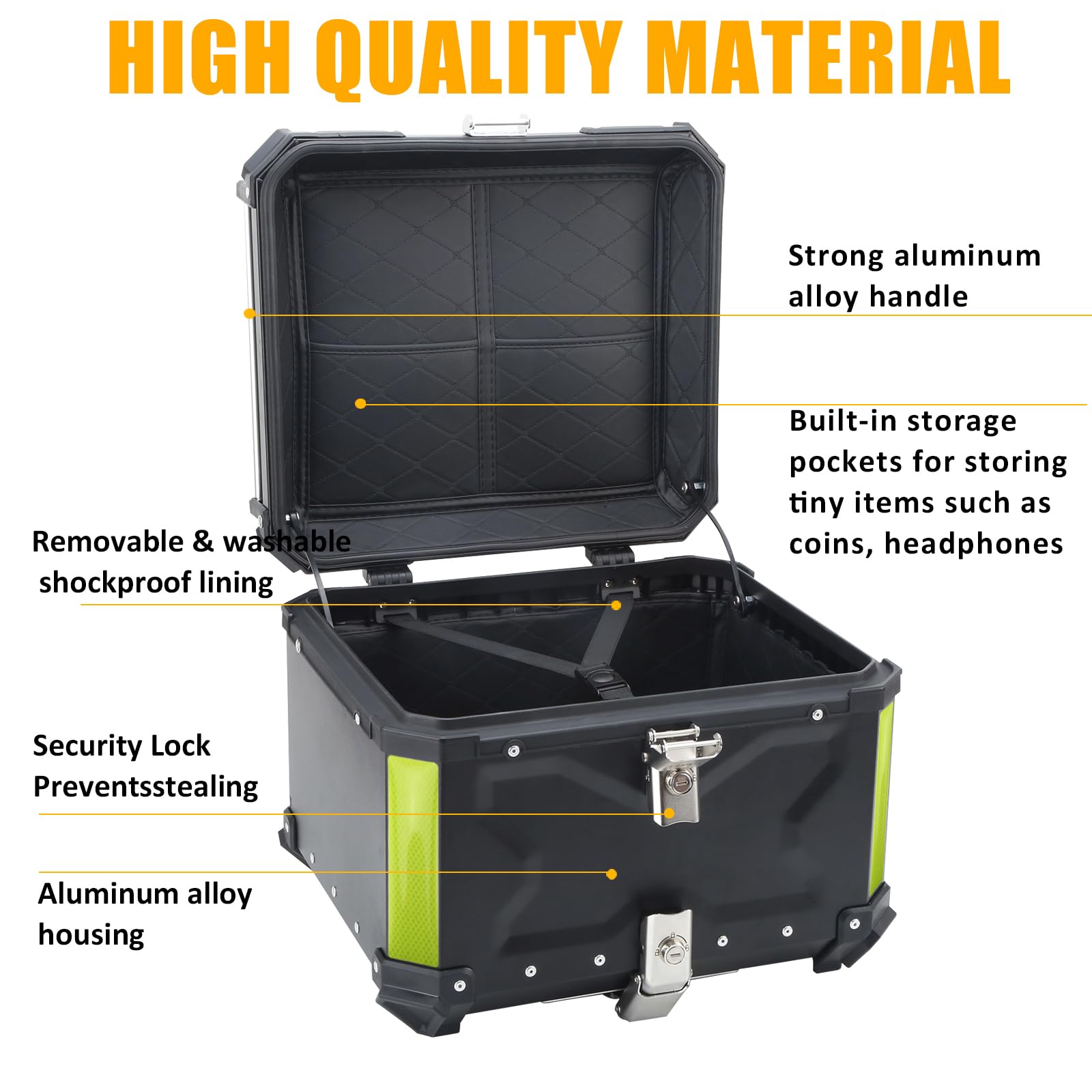 Kuferek motocyklowy Topcase, 55 l, ze stopu aluminium
