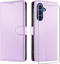 Case for Samsung Galaxy A57 5G with Screen Protector, Flip Case with Quality PU Leather [RFID Blocking Protection] – Purple
