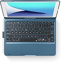 Vista 26 de edaiser Funda de teclado giratoria para Apple iPad mini 6ª 7ª generación a17 Pro, teclado Bluetooth compacto con trackpad retroiluminado RGB