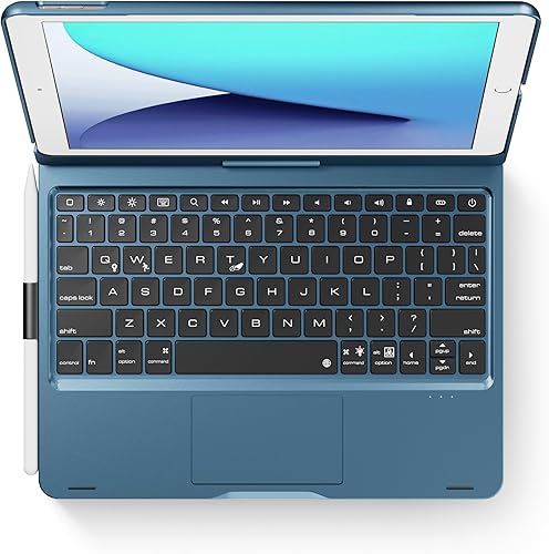 Miniatura 26 de edaiser Funda de teclado giratoria para Apple iPad mini 6ª 7ª generación a17 Pro, teclado Bluetooth compacto con trackpad retroiluminado RGB