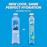Vista 3 de Perfect Hydration Agua potable alcalina de pH 9.5+, fabricada en los Estados Unidos, botella de 1 litro, caja de 12
