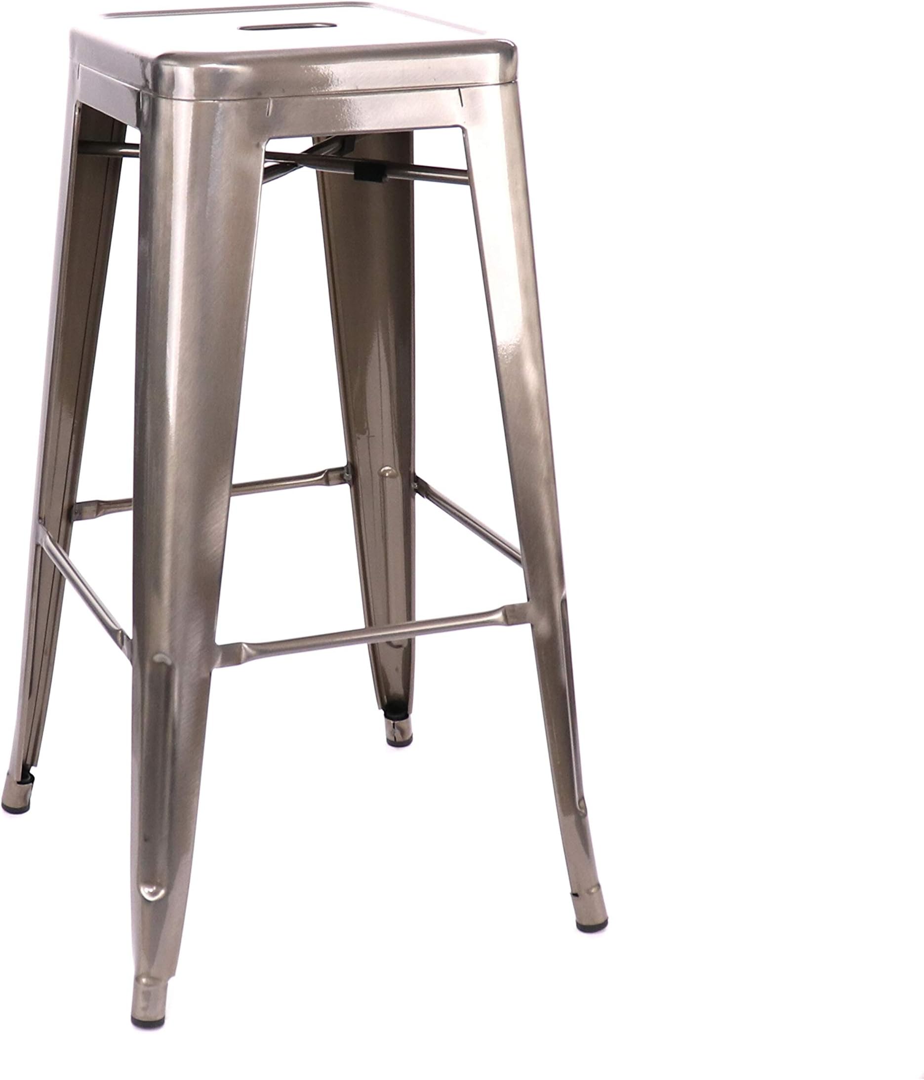 Design Lab MN Gunmetal Stackable Barstools, Set of 4