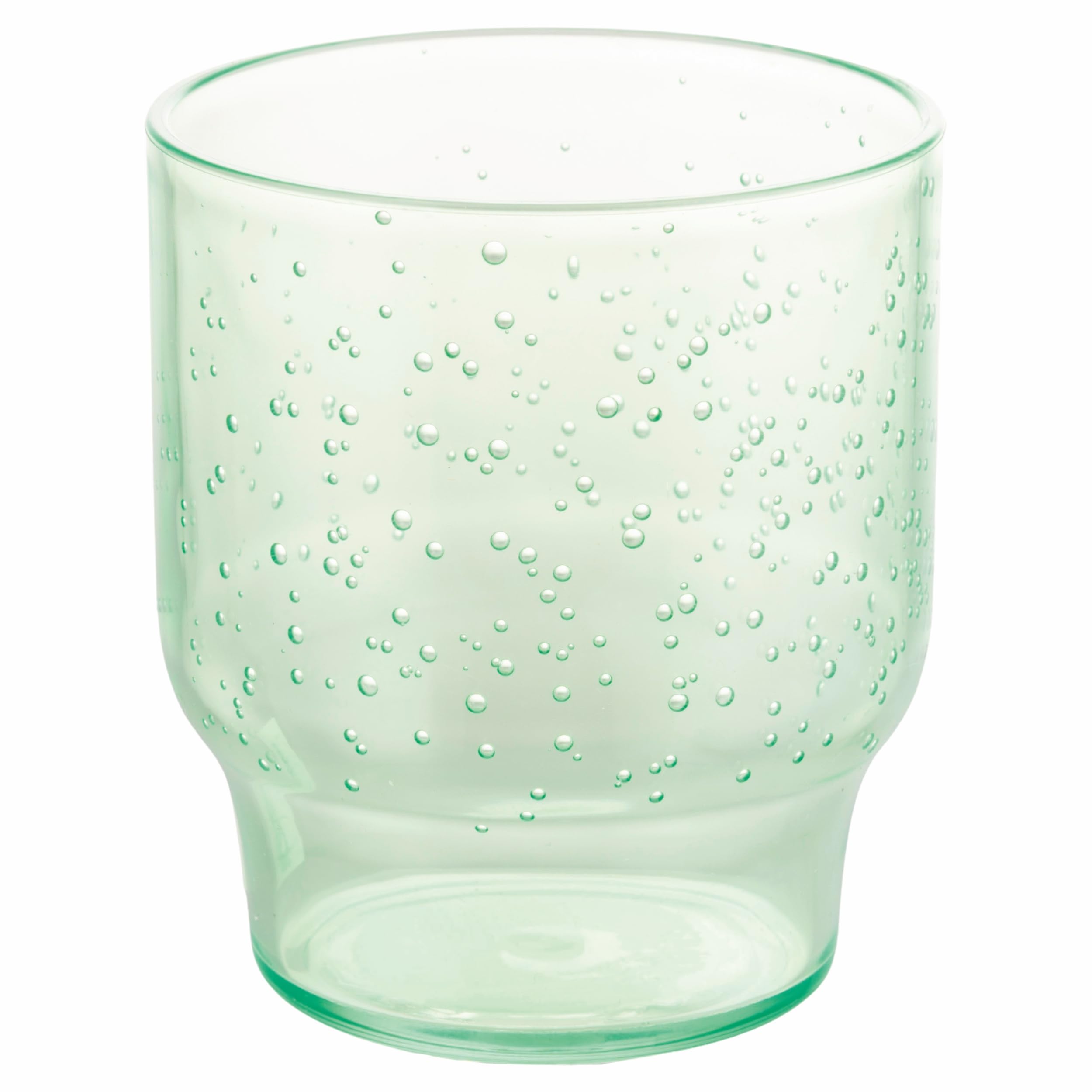 Villa d'Este Home Tivoli 1996 Juego de 6 vasos de agua de 325 ml con burbujas de color verde claro, de plástico MS, Cactus Bubble, único