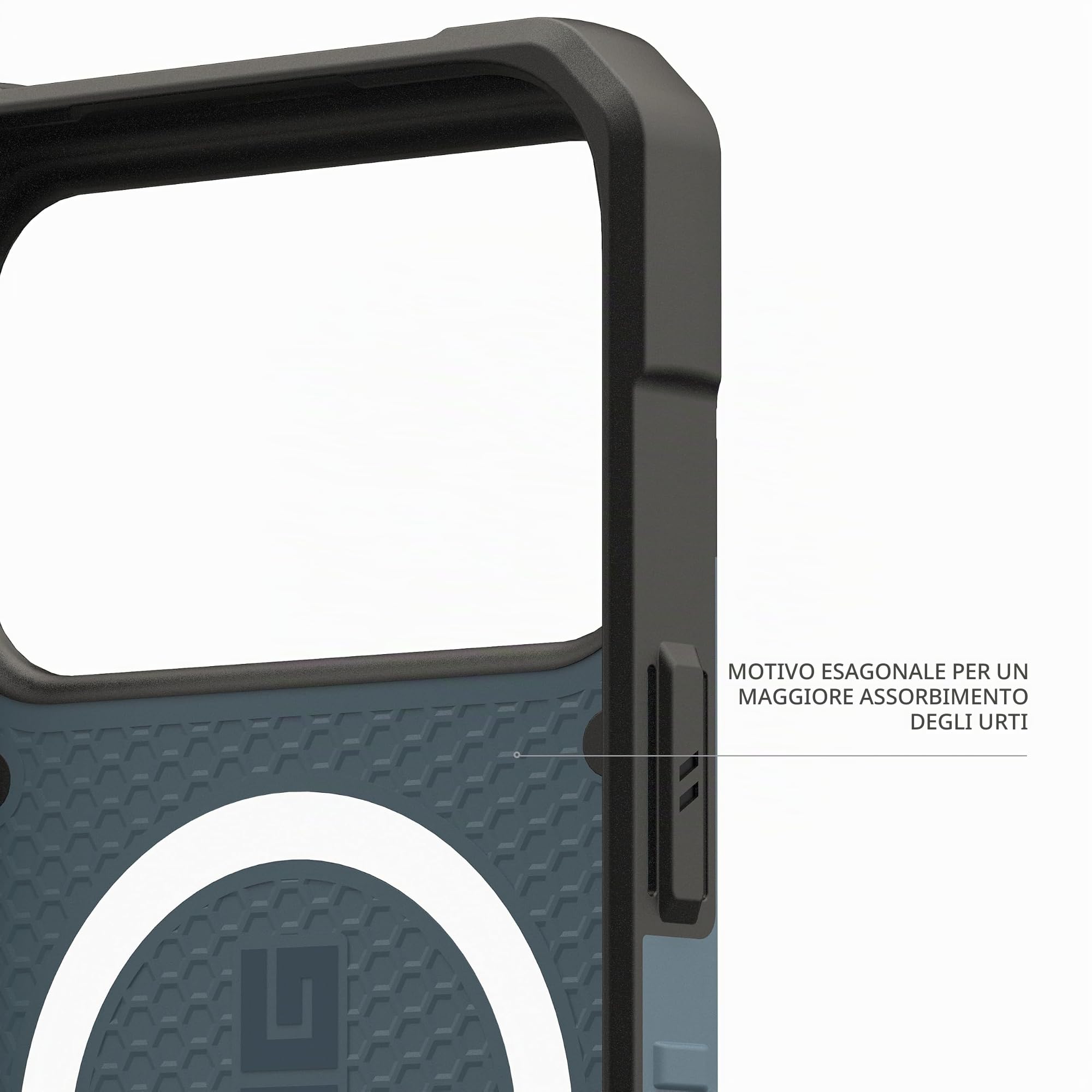 Urban Armor Gear Pathfinder MS Case compatibile con Apple iPhone 17 Pro Max Custodia (Ricarica wireless/magnetica, Protezione dalle cadute di livello militare) blu nuvola