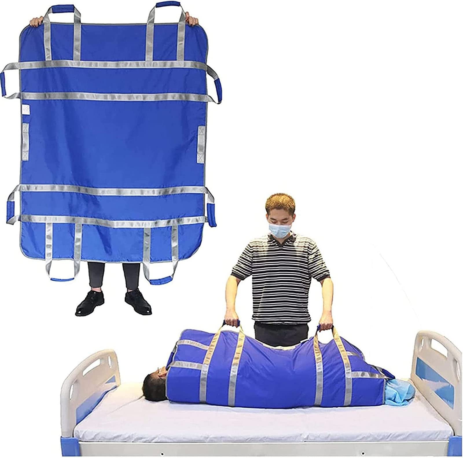 Con asas reforzadas, para levantar el cuerpo, girar, reposicionar, para ancianos, cuidador de adultos.