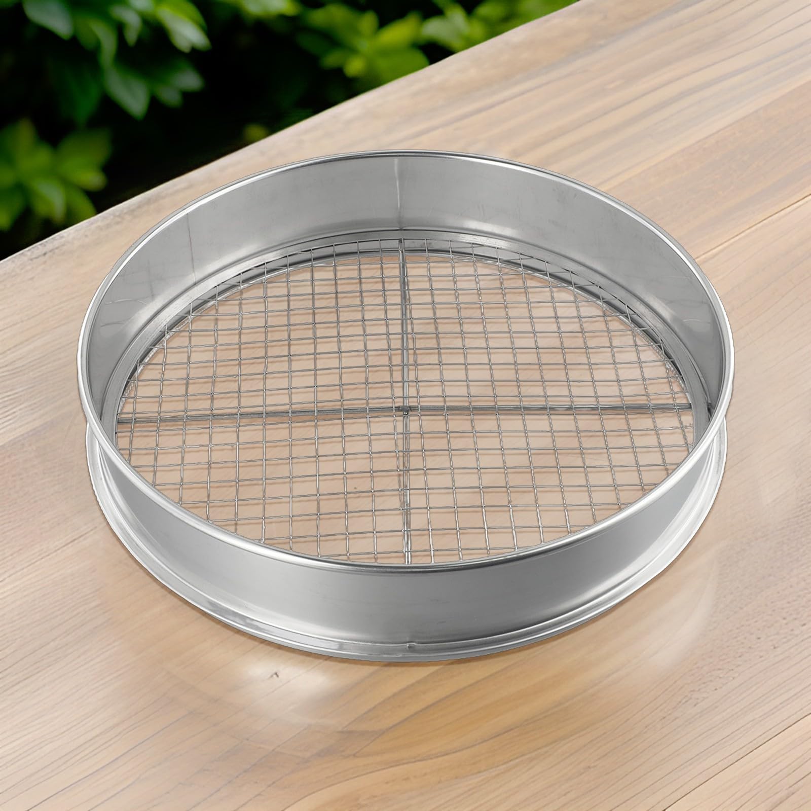 Kompostsieb 30cm 5-teilig für Gemüsebeete | 5 Wechsel-Einsätze, 3-12mm Maschen, ideal für feine Blumenerde, Kompostfilterung, Zeitersparnis