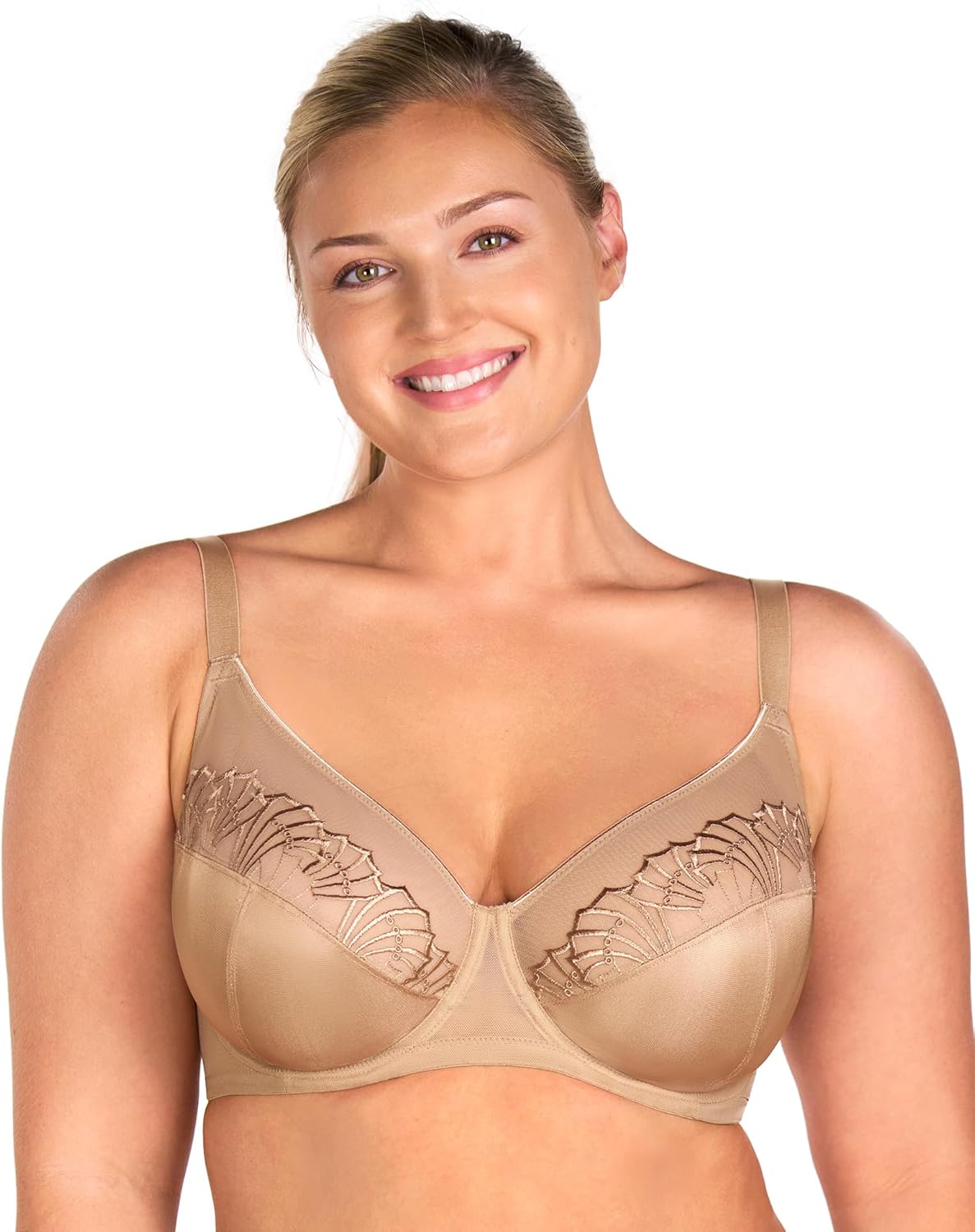 HSIA Minimizer Bras for Women, Full Coverage Embroidered Bras Plus Size Bra for Heavy Breasts Unlined Bra with Underwire - Image 2