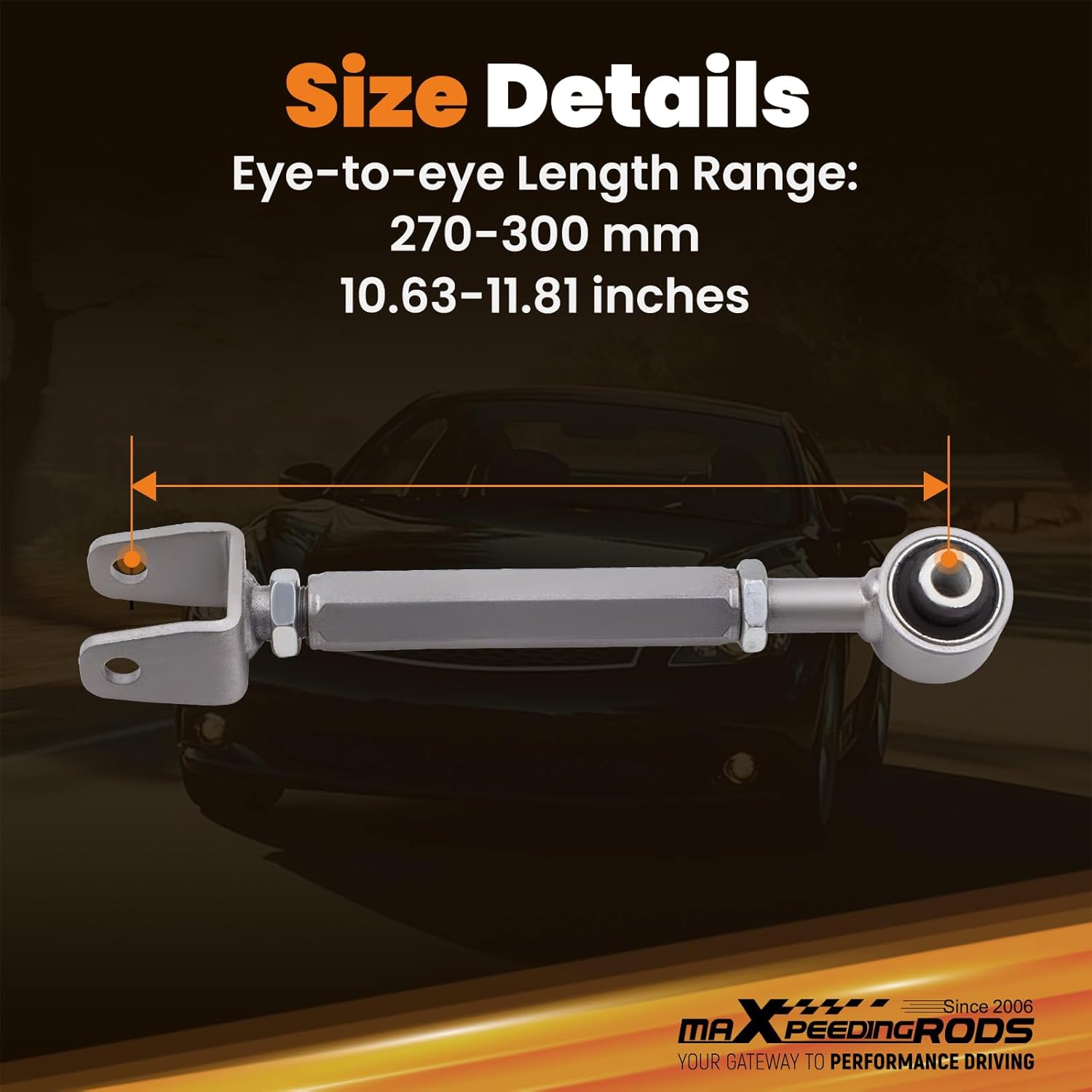 maXpeedingrods Rear Camber Arms for Nissan 370Z 2009-2016, for Infiniti G35 Coupe Sedan G37 M35 M45 Q40 QX70, with Cam Bolts