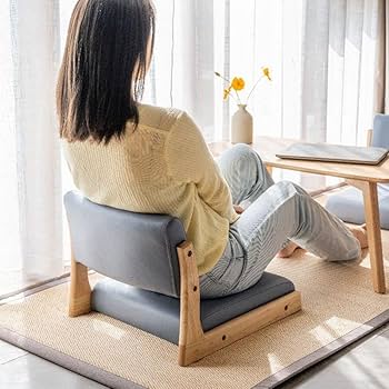 【極美品】 座椅子 クッション  ベージュ 和室 膝痛 イス 調整可能 ウッド Amazon | XUDREZ 座椅子 和風 座椅子 クッション付 和室 座椅子