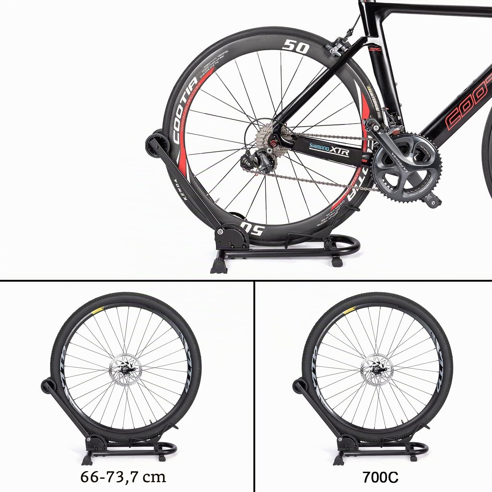 CXWXC Support de vélo pour Votre Garage, Maison ou Magasin de vélo Pliable présentoir pour vélo de Montagne et vélo de Route