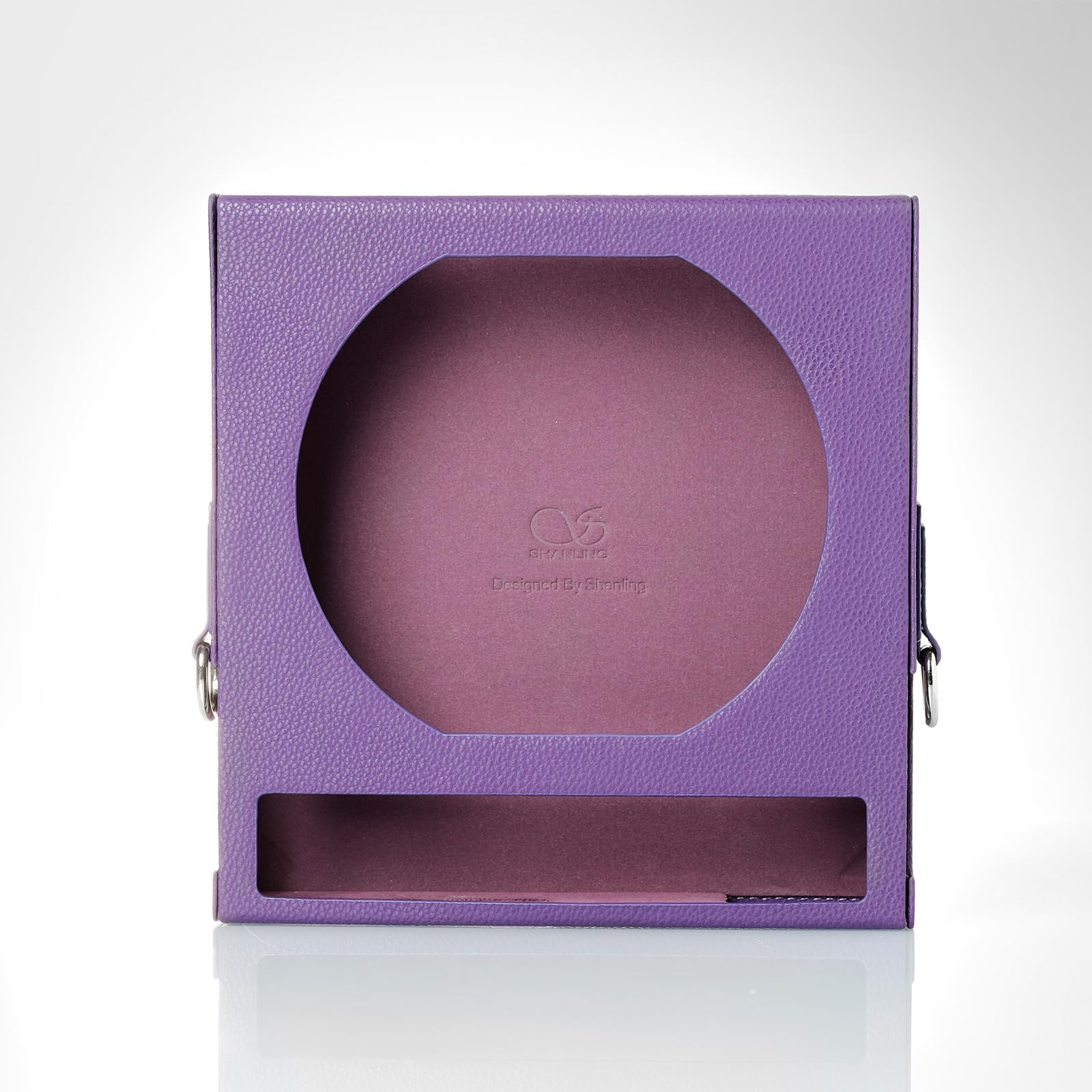 Shanling EC Zero Portable Leather Case, Protective Cover with Magnetic Attachment &amp; Visual Sunroof, PU Leather Case with Metal Clip for Shanling EC Zero/EC Zero T CD Player (Purple)