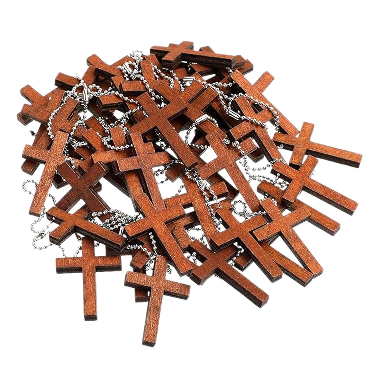 Zambuph Light Wooden Cross Charms Crafted Smooth Wood Diy Necklace Bracelet Earring Jewelry Findings These Cross Pendants Are Crafted Wood Fashion Unfinished Beadsf