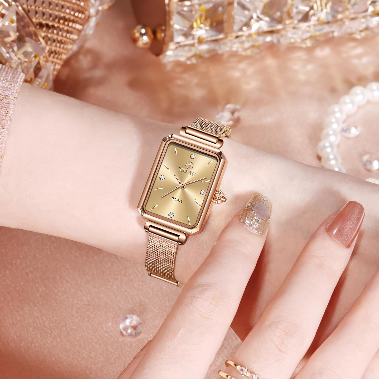 Watch for Women Small Wrists Watches for Ladies Luxury Mesh Band Watches for Womens Casual Dress Womens Watch Waterproof Analog - Image 3