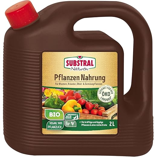 Substral Naturen Bio Pflanzen-Nahrung, pflanzlicher, veganer Flüssigdünger für Zierpflanzen, Obst & Gemüse, 2 L