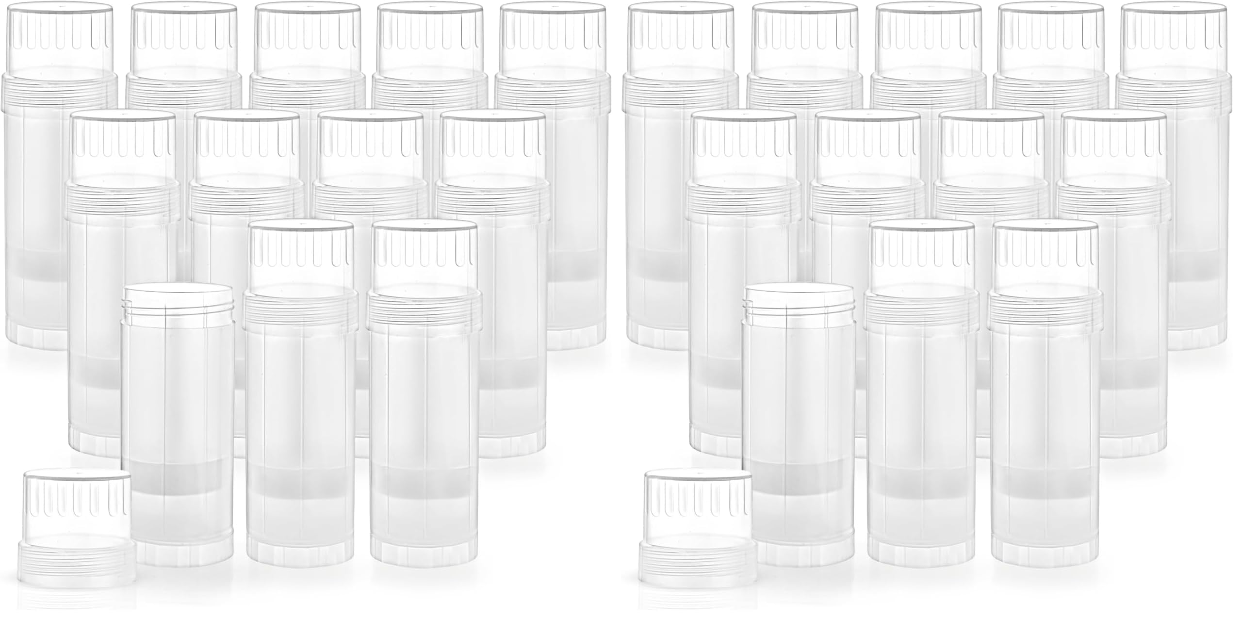 60ml Translucent Round Twist-Up Plastic Deodorant Containers