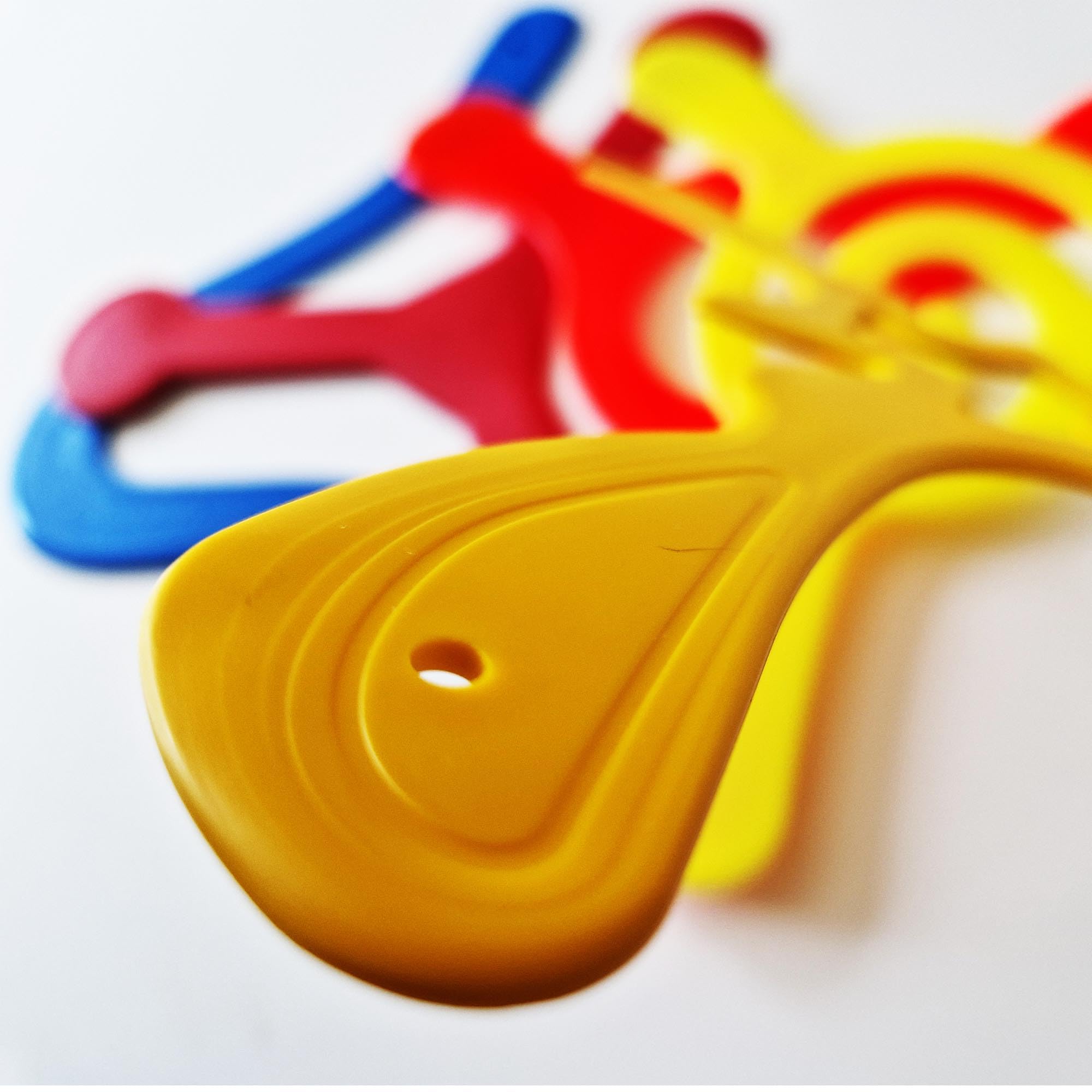 Confezione da 6 Boomerang per principianti, sport e giochi all'aperto, facile da lancere, in polipropilene.