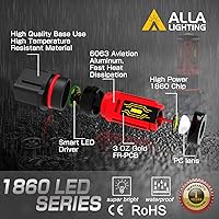 Vista 2 de Alla Lighting PG18.5d-1 Base 12277C1 12277 P13W Bombillas LED antiniebla/DRL/Luces de señal de giro Reemplazo Xtreme Super Brillante 1860-SMD 6000K
