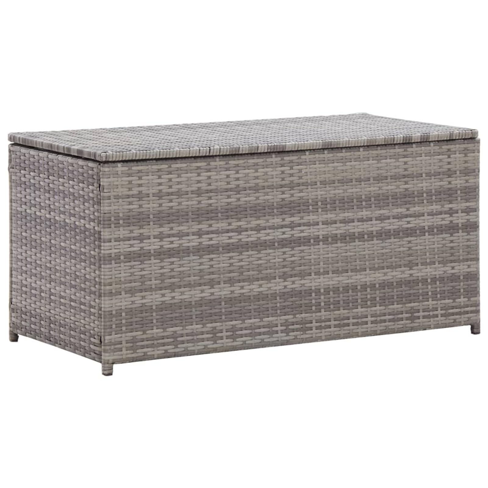 ShGaxin Schowek ogród, Arcon na zewnątrz, Baul Garden Storage, ogród ogrodowy, skrzynia ogrodowa na zewnątrz, rattan, szary 100x50x50 cm