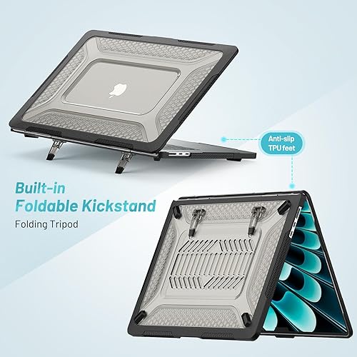 Miniatura 4 de Batianda Funda mejorada para MacBook Air de 15 pulgadas modelo A3241A3114A2941, versión 2025, 2024, 2023, chip A3241A3114A2941, carcasa rígida