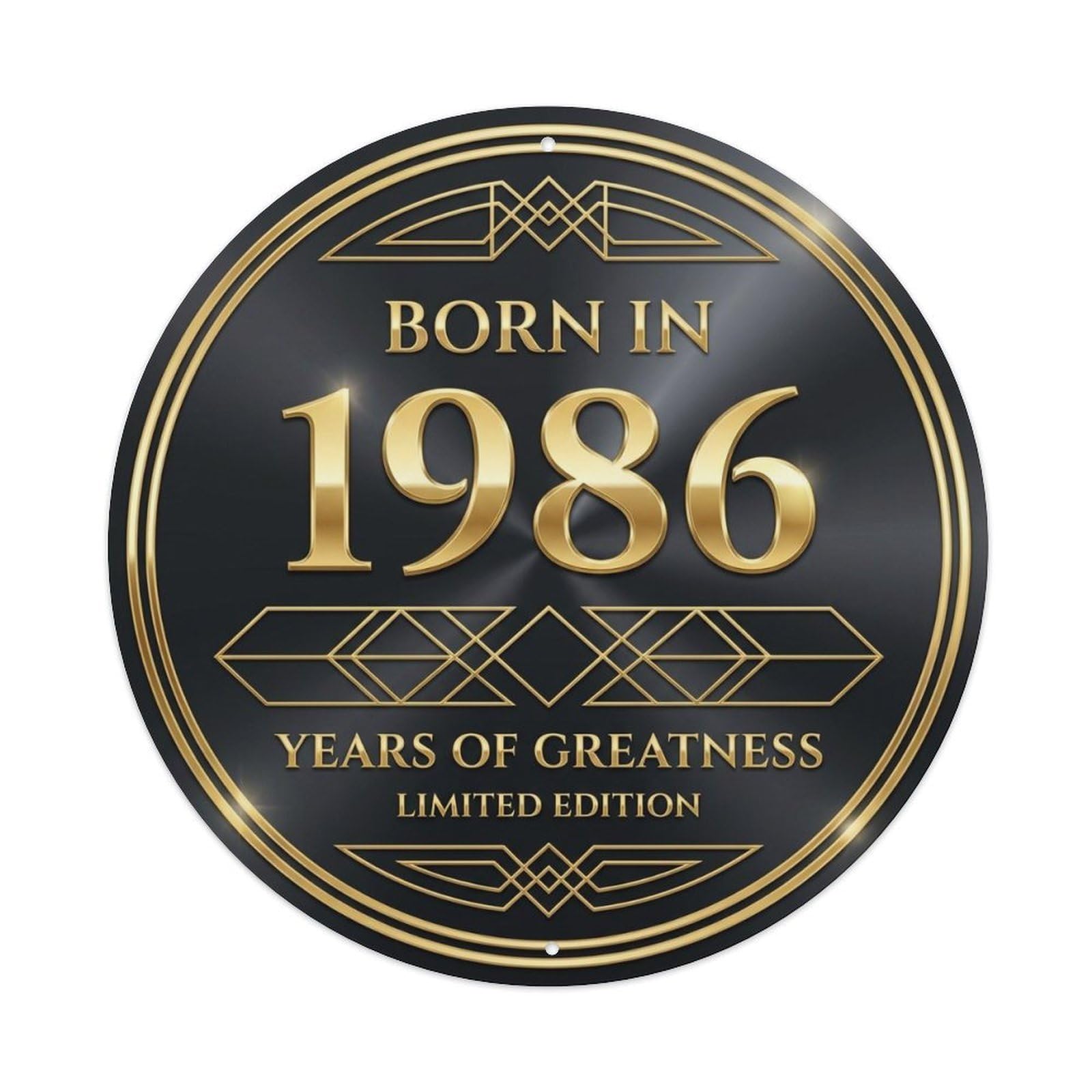 Born In 1986 Years Of Greatness Year-Themed Birthday Gift Vintage Metal Tin Sign