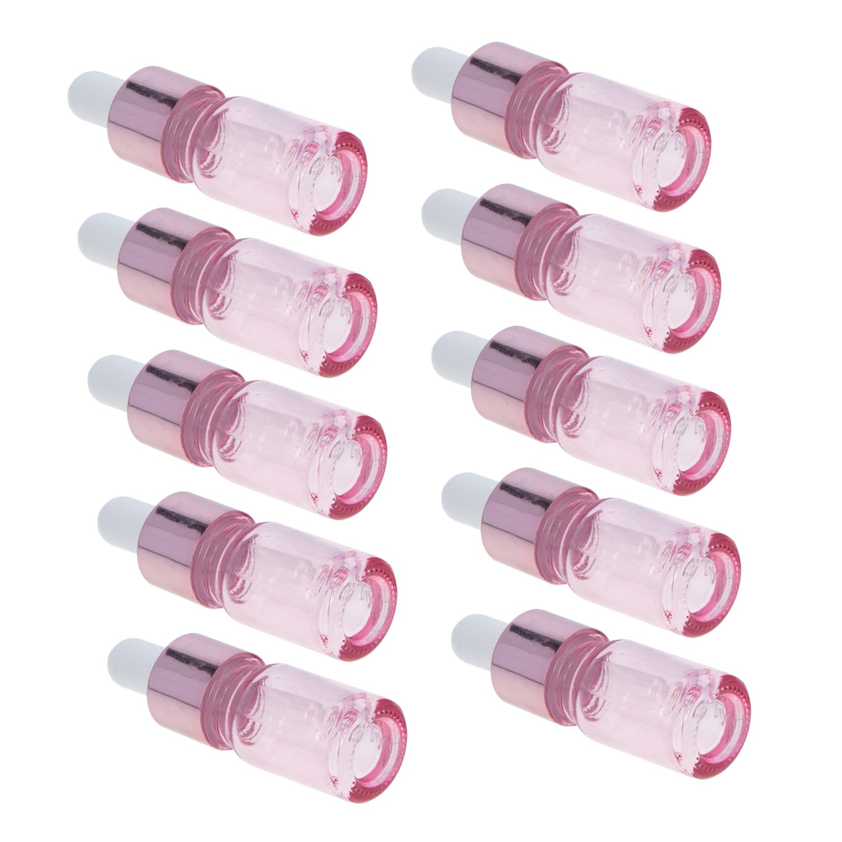 Healvian 35 Stück 5ml Tropfflaschen Glas Wiederbefüllbare Parfüm Kosmetikfläschchen mit Roségold Pipette Kompakte Reisebehälter für Ätherische Öle und Flüssigkeiten
