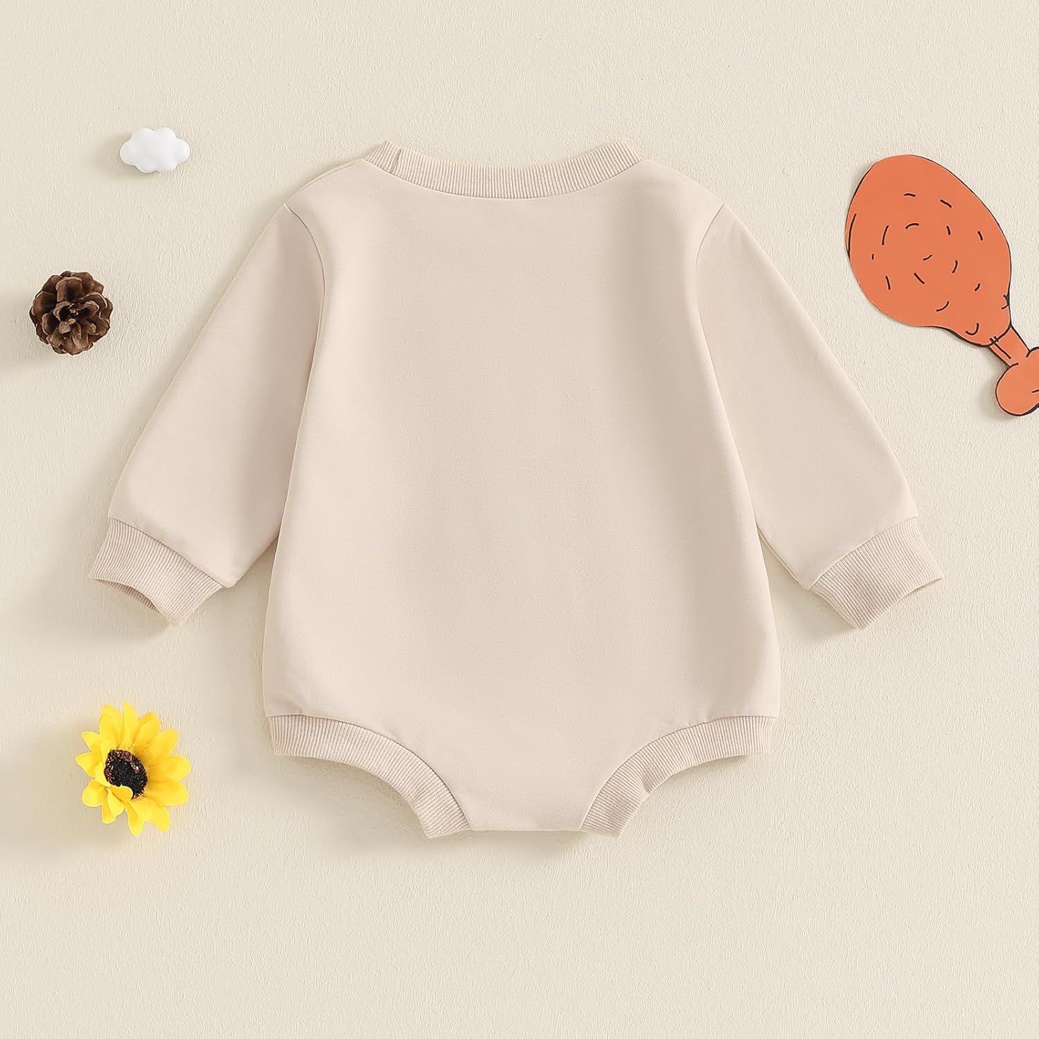 FYBITBO Newborn Thanksgiving Outfit Girl Boy Little Turkey Romper Bubble Long Sleeve Onesie Fall Thanksgiving Baby Clothes - Image 4