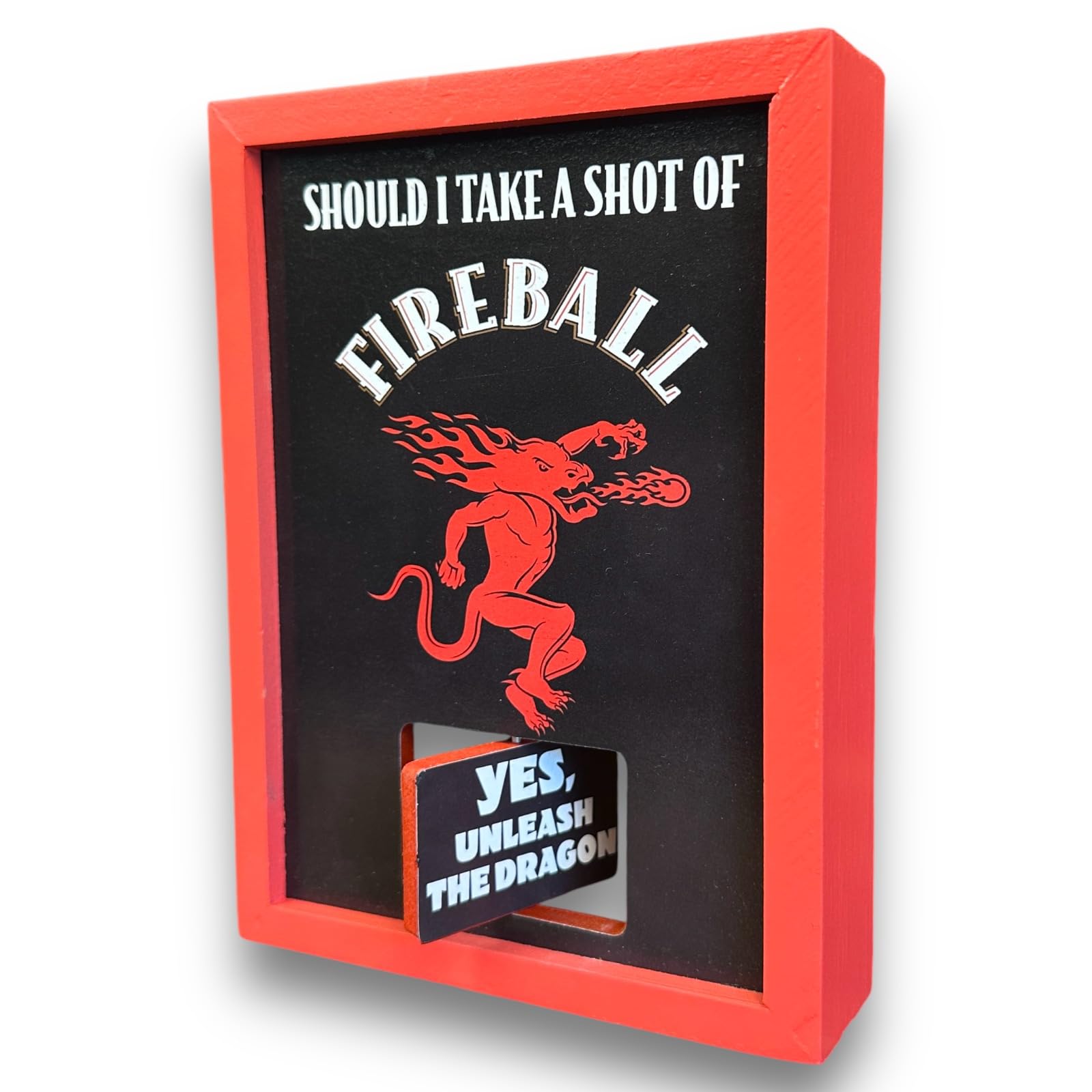 Fireball Spinner Wall Sign, Officially Licensed Fun Interactive Wall Decor for Home Bars, Game Rooms, Garages, and Man Caves