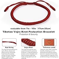 Vista 2 de Auténtica pulsera de nudo Dorje bendecida hecha a mano por monjes tibetanos con protección y talismán para mujeres y hombres