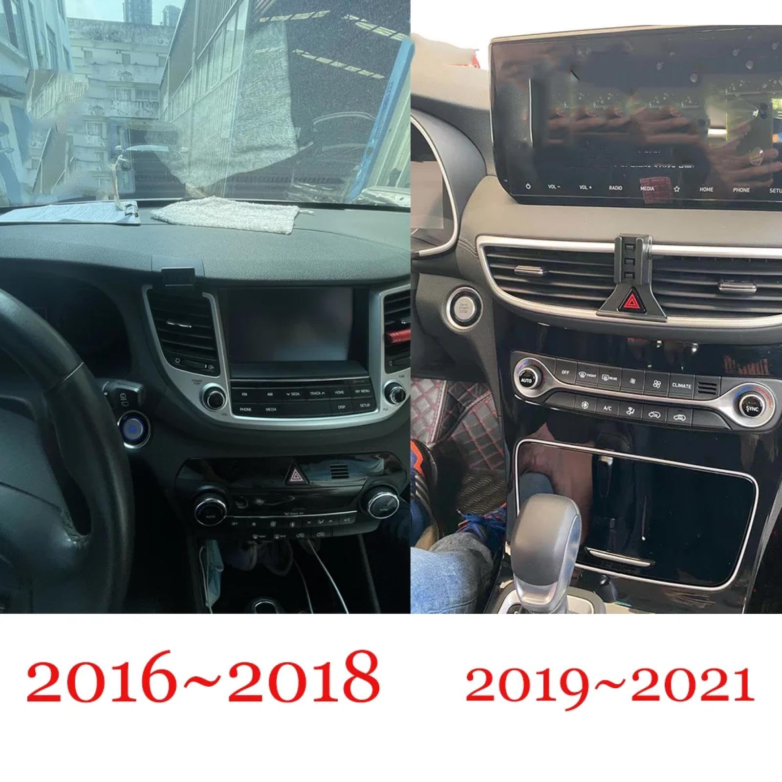 Soporte Móvil Coche para Hyundai Tucson TL N-Line 2016-2021, Soporte para teléfono móvil para Coche con Clip para Rejilla de ventilación