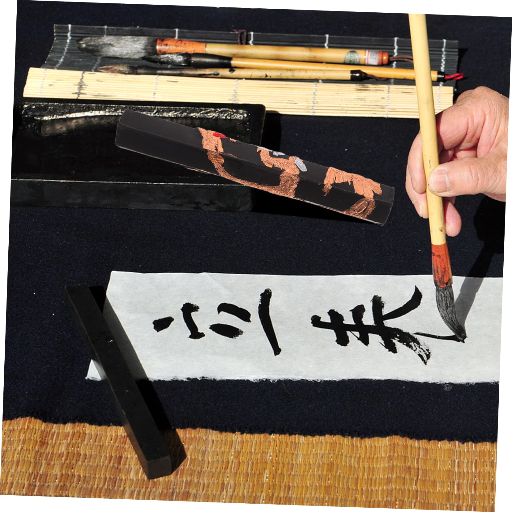 Gadpiparty 3 Pièces Encre Chinoise Traditionnelle Bloc pour Calligraphie Jeu de avec Boîte pour Pratique Artistique et
