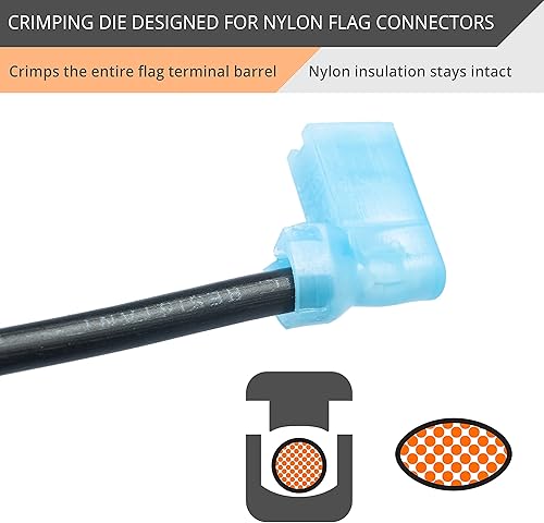 Miniatura 142 de Wirefy Herramienta de engarce para conectores termorretráctiles, engarzadora de alambre de trinquete, alicates de engarce, para terminales de A1