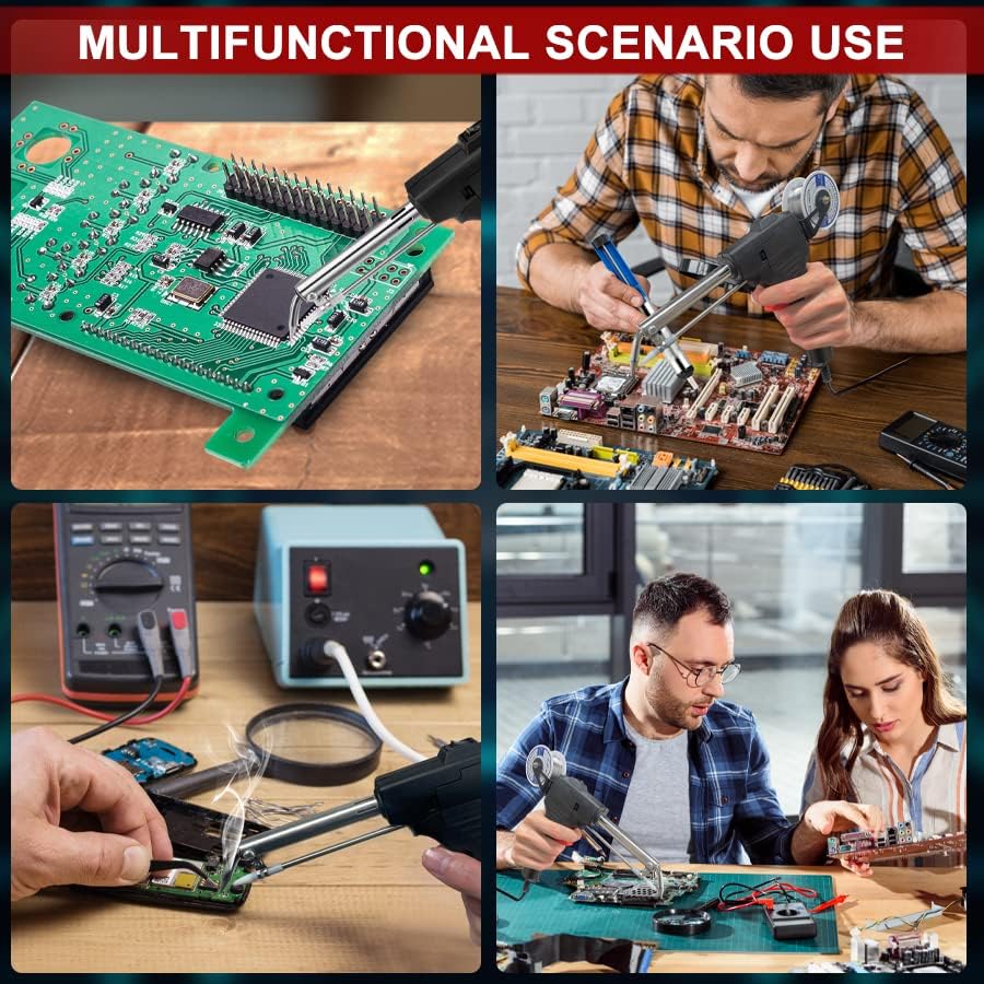 Miniatura 2 de Kit de pistola de soldadura automática de 110 V, micro pistolas de soldadura para electrónica, placa de circuito de alambre de mecha de soldadura o