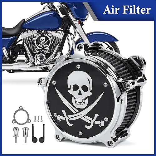 Miniatura 2 de Kit de sistema de admisión de filtro de aire para motocicleta compatible con Harley Touring Road King Street Glide 2008-2016 Softtail 2016-2017