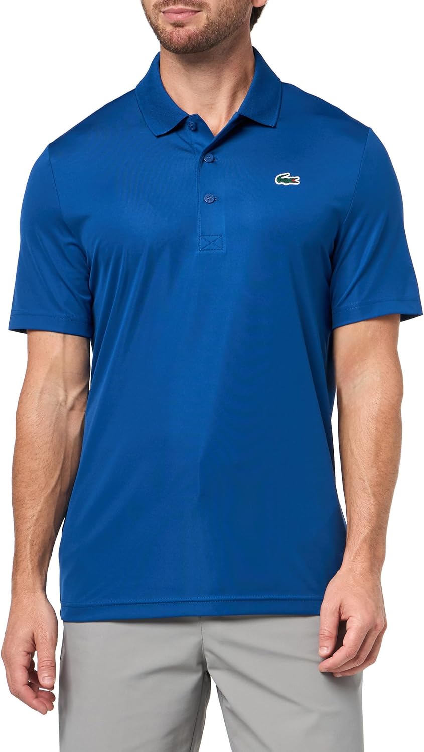 Lacoste Men's Regular Fit UV Protect Collar Logo Golf Polo Shirt